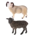 thumbnail image 1 of 2 Piezas de Simulación Pintada a Mano de Animales de Granja, Ovejas, Cabras, Favores de Fiesta, Juguetes, Regalos Macarena Figura de simulación de ovejas, 1 of 8