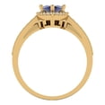 thumbnail image 4 of Clara Pucci 14K Yellow Gold 2.4875 Simulated Tanzanite Engraveable Engagement Ring + Wedding Band Set, 4 of 7