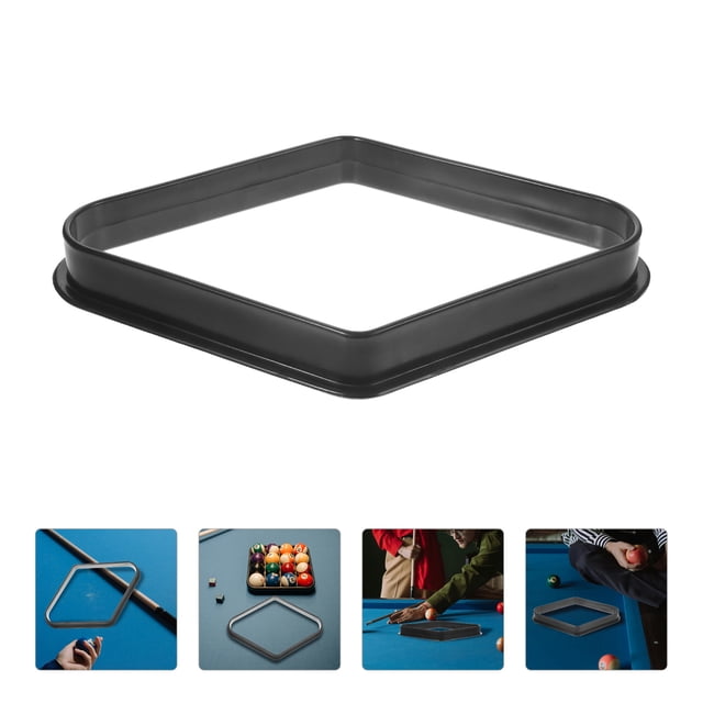 Tineasur Black Plastic Billiard Ball Storage Rack Sturdy Snooker Rhomb Frame for Home Use