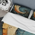 thumbnail image 4 of Designart "Orange Teal Abstract VORTEXs II" Abstract Spirals Bedding Covert Set - Transitional Orange Abstract Bed Set With 2 Shams, 4 of 6