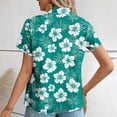 thumbnail image 4 of BEFOKA Women's Plus Size Tropical Shirts: Short Sleeve Hawaiian Blouses with Floral Graphics, V-Neck & Buttons – Lightweight Tops for Spring and Summer Outings S_XXXXXL, 4 of 6