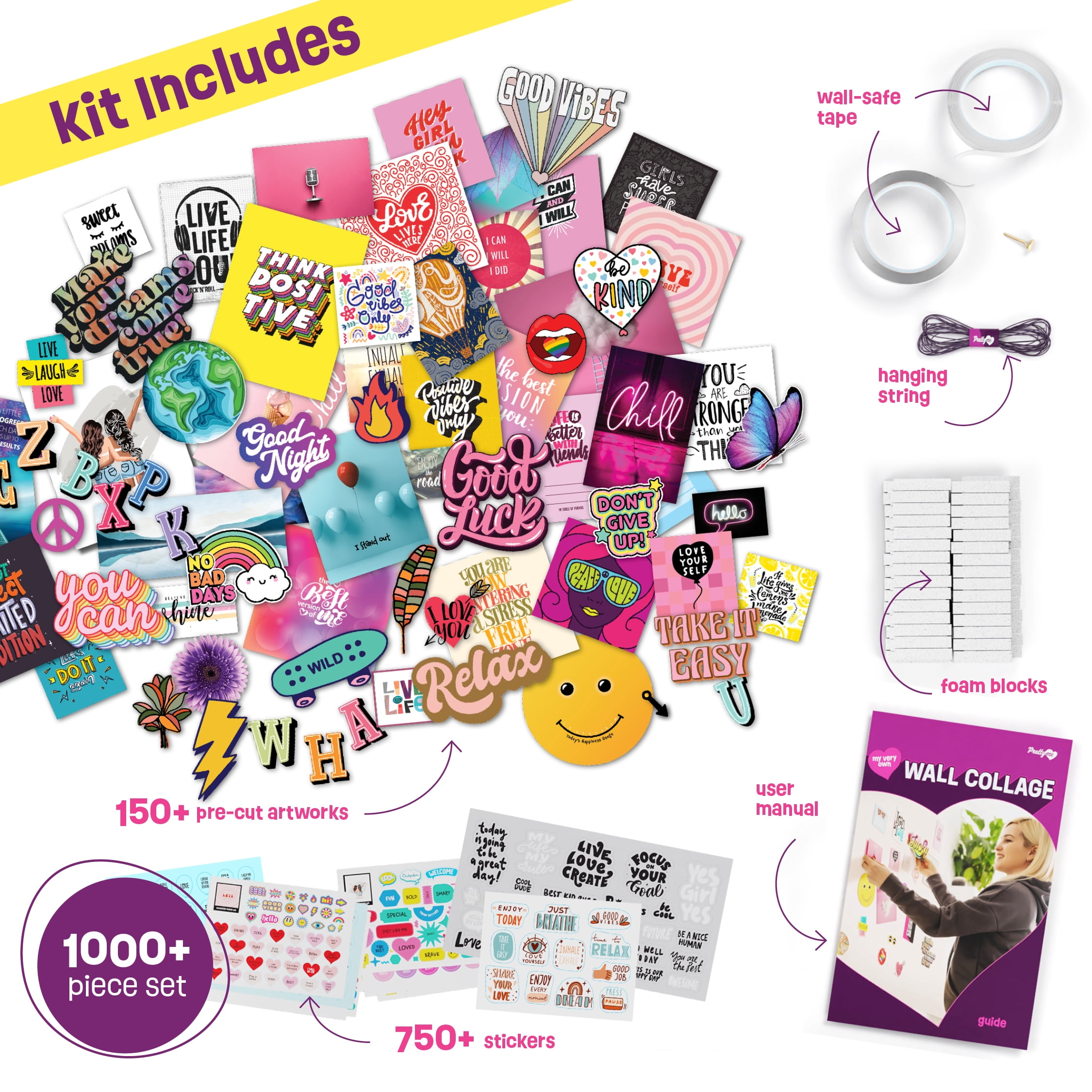 Wall Collage Craft Kit for Teen Girls – DIY Art Gift for Ages 11–16 – Fun Creative Project for Tweens