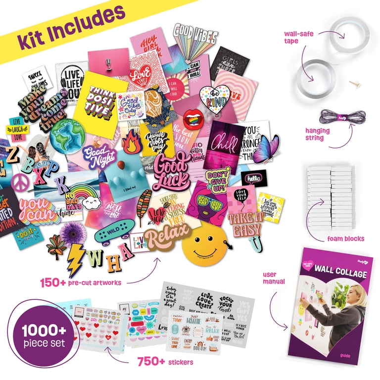 Pretty M Wall Collage Craft Kit for Teens, 1000+ Pieces photo 2