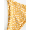 thumbnail image 5 of Zaful for Women Tiny Floral O Ring High Leg Bikini Swimwear Yellow M, 5 of 5