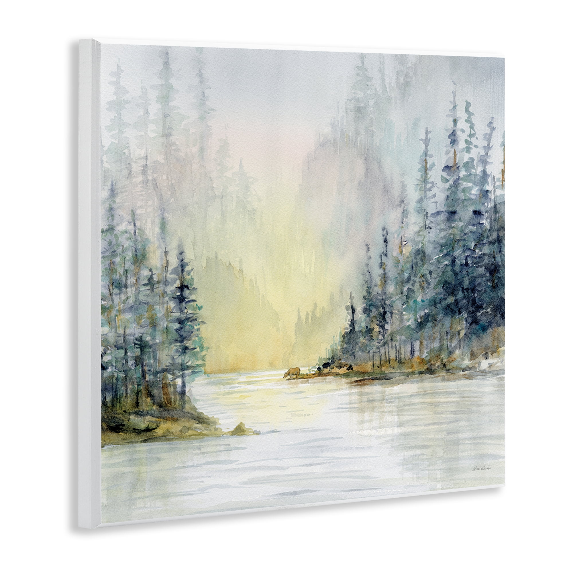 Stupell Industries Winter Woodland Scene Landscape & Nature Painting Unframed Art Print Wall Art, 12 x 12
