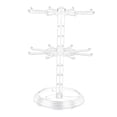 thumbnail image 3 of Exhibidor giratorio de joyas, soporte para pendientes, llavero transparente, colgador para coleteros, relojes, organizador de escritorio para hogar, 3 of 7