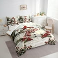 thumbnail image 3 of Homewish Funny Snowman Teens Twin Bedding Sets 7-Piece, Winter Christmas Flower Botanical Bedding Comforter Set, Rustic Farmhouse Reversible Sheet Sets, Ultra Soft Bedroom Decor, 3 of 7