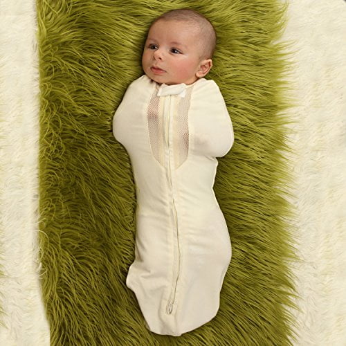 Woombie Convertible Baby Swaddle with Vent Easy to Use Natural