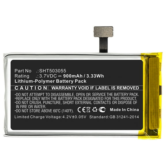 900mAh SHT503055 Battery for Golf Buddy VTX DSC-VTX100 Golf GPS Rangefinder