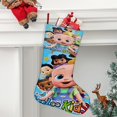 thumbnail image 2 of Loo Loo Kids Tema: Calcetines de Navidad, fino lino blanco para colgar en escaleras y chimenea, decoración navideña para el hogar, regalo de Navidad. 45cm × 32cm, 2 of 5