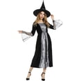 thumbnail image 5 of Halloween Witch Costume for Women, Halloween Gothic Witch Dresses for Fancy Dress Party Silver S, 5 of 8