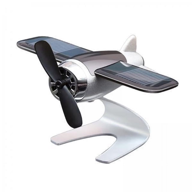 4x Difusor De Avión Solar Accesorios De Decoración Para Automóviles Difusor De Para Automóvil Plata
