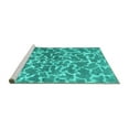 thumbnail image 2 of Ahgly Company Machine Washable Indoor Rectangle Abstract Turquoise Blue Contemporary Area Rugs, 6' x 9', 2 of 4