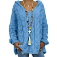 thumbnail image 1 of Innerwin Chandail d'Hiver Chaud pour Femmes Chic à Manches Longues Confortable Bleu S, 1 of 3