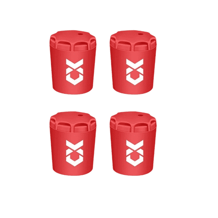4 Pcs Fishing Rod Butt Cushion Non Yellow Silicone Rod End Cushion Bundle Drain Hole Shockproof For Shore Sea Freshwater Angling (Red)