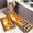 1, variant on AIGIA 2PCS/Set Fall Pumpkin Kitchen Rugs Non Skid Washable Kitchen Floor Mats for Home Decor