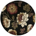thumbnail image 1 of HomeRoots 352964 7 ft. 7 in. Round Polypropylene Black Area Rug, 1 of 1