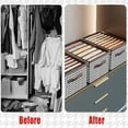 thumbnail image 4 of Mistaha Foldable Fabric Storage Box with Houndstooth Print and Handles - Waterproof Closet Organizer for Clothes, Toys, and More - Portable and Stackable - Modern Style with Lid - 44*30*20cm - 6 Grids, 4 of 6
