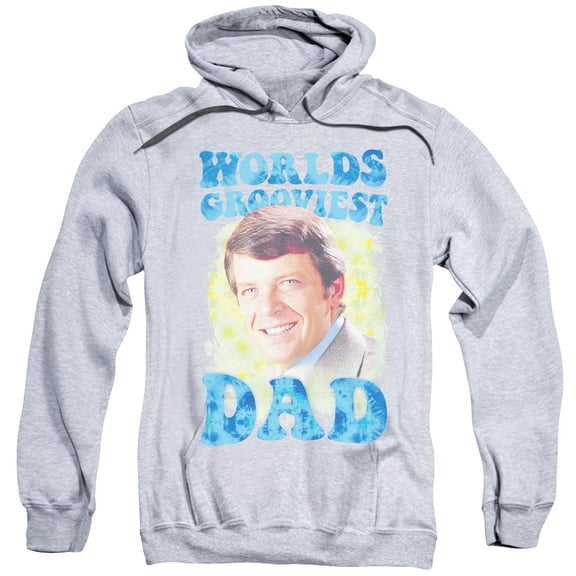 Brady Bunch Worlds Grooviest Adult Pullover Hoodie Sweatshirt Athletic Heather