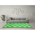 thumbnail image 3 of Ahgly Company Indoor Rectangle Checkered Emerald Green Modern Area Rugs, 5' x 7', 3 of 4