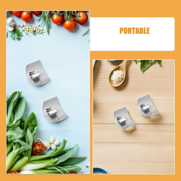 CIMAXIC 6 Pcs Protège-Doigts en Acier Inoxydable pour Trancher et Hacher les Légumes en Toute Sécurité CIMAXIC 6 Pcs Protège-Doigts en Acier Inoxydable pour Trancher et Hacher les Légumes en Toute Sécurité