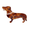thumbnail image 2 of Pinza para el pelo de acetato con forma de salchicha de perro, 2 of 8