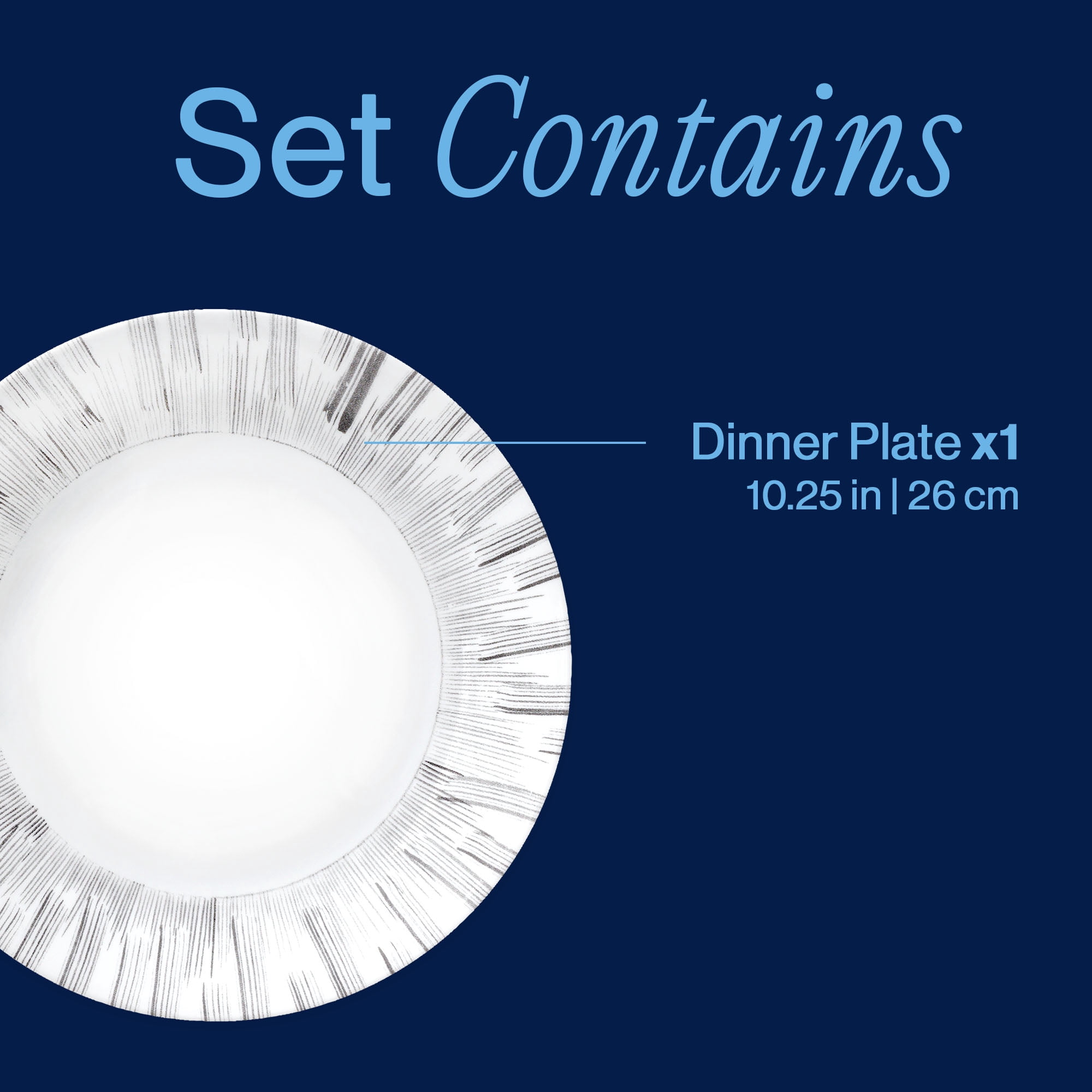 Corelle Arica 10.25" Glass Dinner Plate