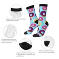 thumbnail image 4 of Honeii Donuts Print Adult Socks,Crew Socks,Casual Calf Socks,Daily Wear Socks for Men & Women, Perfect for Sports, Casual and Everyday Use, 4 of 6