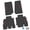 Black w/ Red Insert, variant on Flextread Floor Mats for 14-18 Jeep Wrangler JKU 4-Door - Mopar Licensed Factory Fit - Black w/ Red Rubicon Insert - 100% Made in USA