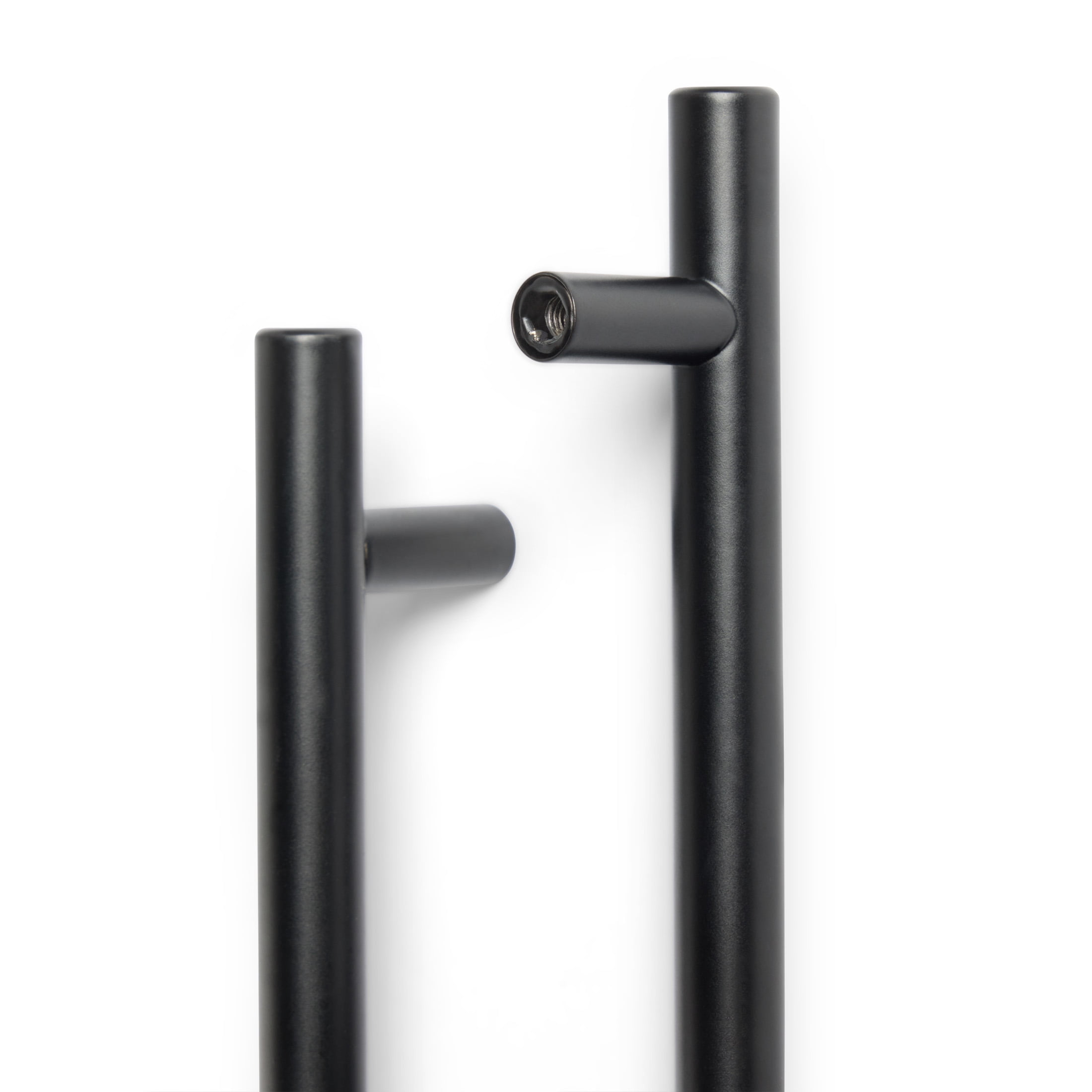 Mainstays 3-Inch Matte Black Bar Cabinet Pulls for Kitchen Cabinets and Drawers, Hardware Included, 2 Pack