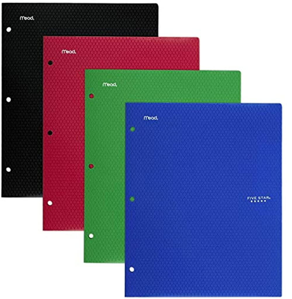 8 X Portfolio 2 Pockets Binder Document Folder Organizer 3 Prong Assorted Colors 