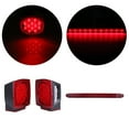 thumbnail image 3 of SCITOO fit for Boats Truck Trailer Pickups Universal Side Lights A Pair Red Submersible Truck Stop Turn Tail Light+ 1x Red 15” Light Bar Side Marker Lights Tail Lamps Stop Tail Rear Brake Light Stop, 3 of 4