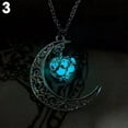 thumbnail image 7 of AYYUFE Moon Hollow Love Heart Glowing Turquoise Necklace Halloweens, 7 of 7