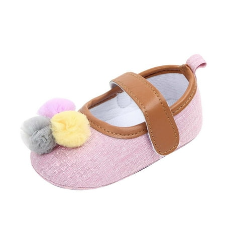 

Kids Shoes Soft Sole Shoes Ball Hook Loop Breathable Princess Shoes