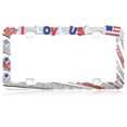 thumbnail image 1 of VALOR Glamorous "I LOVE USA" Design with Red and White Crystals Design Metal Frame with Crystals(LPF2MC004RAW), 1 of 2