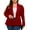 Red, variant on Womens Plus Size Blazer Long Sleeve Notch Lapel Casual Work Blazers Two Button Open Front Pockets Jackets