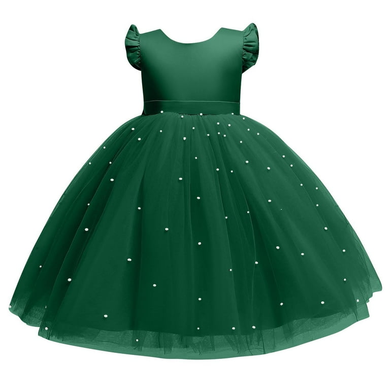 Sriper White Puffy Flower Girl Dress,A-Line Layered Princess Party Dresses,Cute  Dresses for 10-12,Toddler Clothes ,Vestidos De 15 AOs QuinceaEra, Green 5  Years - Walmart.com