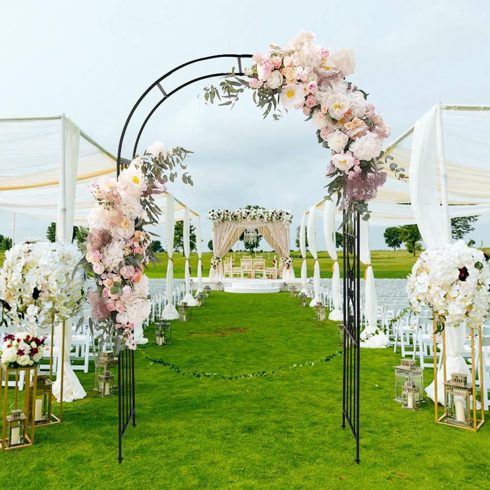 Garden Arch Steel Frame Climbing Plants Archway 2.4m High Roses Arches 