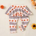 thumbnail image 2 of LIIPEE Girls Boys Pants Thanksgiving Cartoon Graphic Printed Culottes Kids Comfortable Holiday School Party Pants,Orange,3-6 Months, 2 of 2
