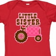 thumbnail image 4 of Inktastic Pink Tractor Little Sister Girls Baby Bodysuit, 4 of 5