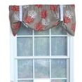 thumbnail image 2 of RLF Home Sea Coral Suspender Window Treatment Valance 3" Rod Pocket 50" x 16" Salmon Red, 2 of 4