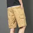 thumbnail image 7 of Big & Tall Men's Performance Cargo Shorts 10" Inseam Knee Length Utility Short Pants with 7 Pockets, Summer Outdoor Hiking Fishing Workwear with Elastic Waist & Hem, 7 of 7