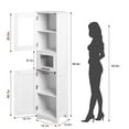 thumbnail image 2 of 2024 New Bathroom Cabinet, Tall Storage Cabinet with Doors and Adjustable Shelf, Freestanding Floor Pantry Cabinet for Kitchen, Living Room, Laundry Room, Home Office, 2 of 7