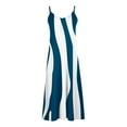thumbnail image 4 of gbyLJF Dress with Pockets for Women Tassles Dress Plunging Neck High Split Dress Loose Dress A07_Blue L, 4 of 5