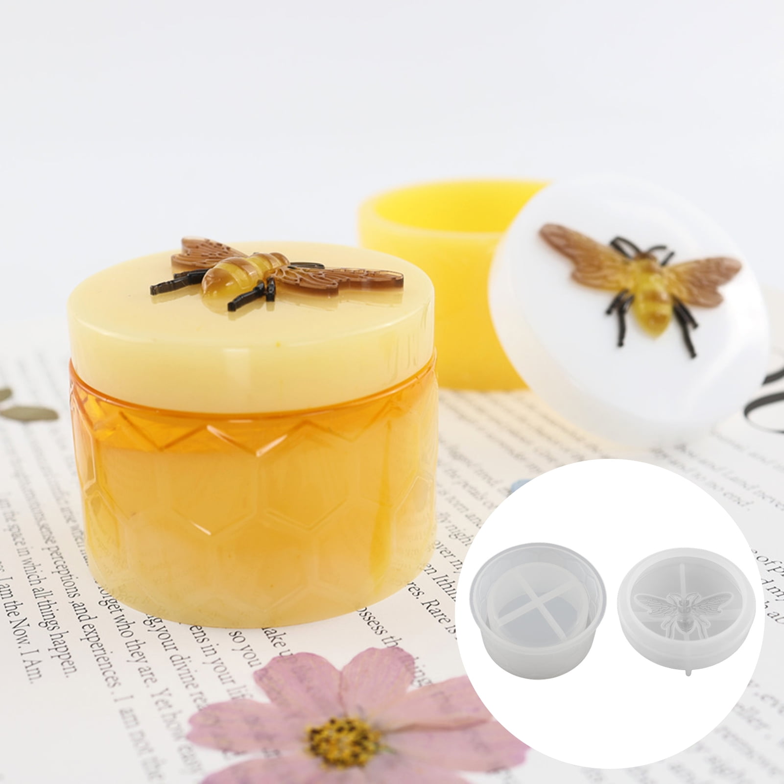 Epoxy Resin Bee Mold, Storage Jar Mirror
