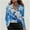 03 Multicolor, variant on Steady Navy Floral Print Women's Long-Sleeve Drop-Shoulder Button-Up Pullover V-Neck Top