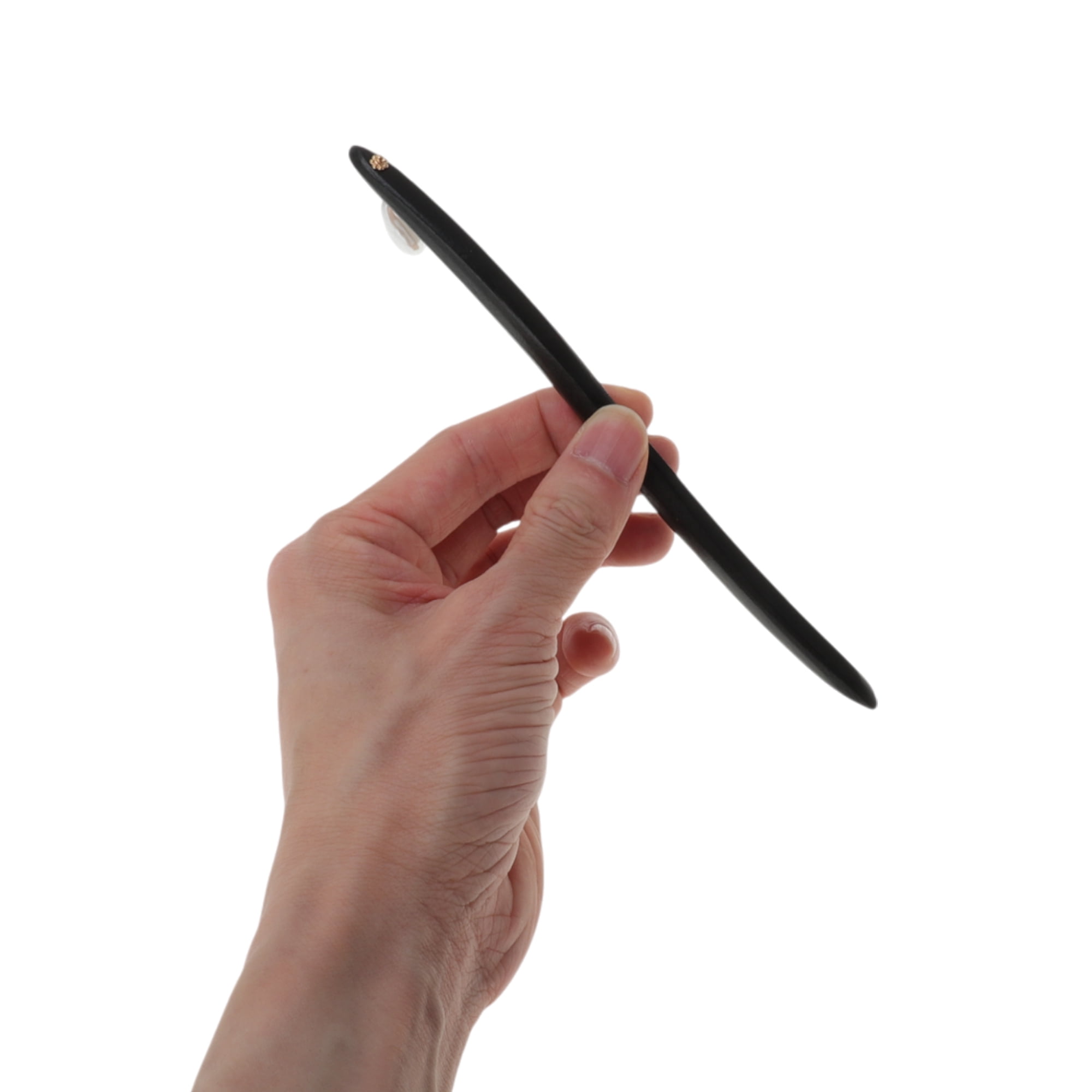Unique Bargains Faux Pearl Hair Chopstick for Women Black White 1 Pc