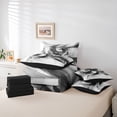 thumbnail image 6 of Homewish Gray Ombre Geometric 7-Piece Twin Bedding,Abstract Modern Bedding Comforter Set,Black Reversible, 6 of 8