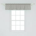 thumbnail image 2 of Ambesonne Minimalist Valance Pack of 2, Dots Motif Art Deco Like, 54"X12", Eggshell and Charcoal Grey, 2 of 2