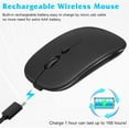 2.4GHz & Bluetooth Mouse, Rechargeable Wireless Mouse for Samsung